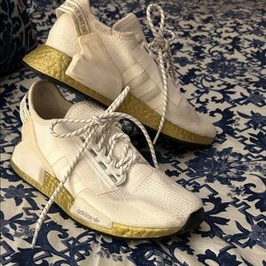 adidas White and Gold Sneakers